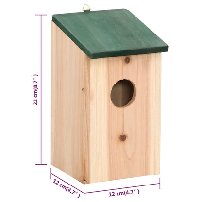 Casette per gli Uccelli 8 pz in Legno 12x12x22 cm | homemem39