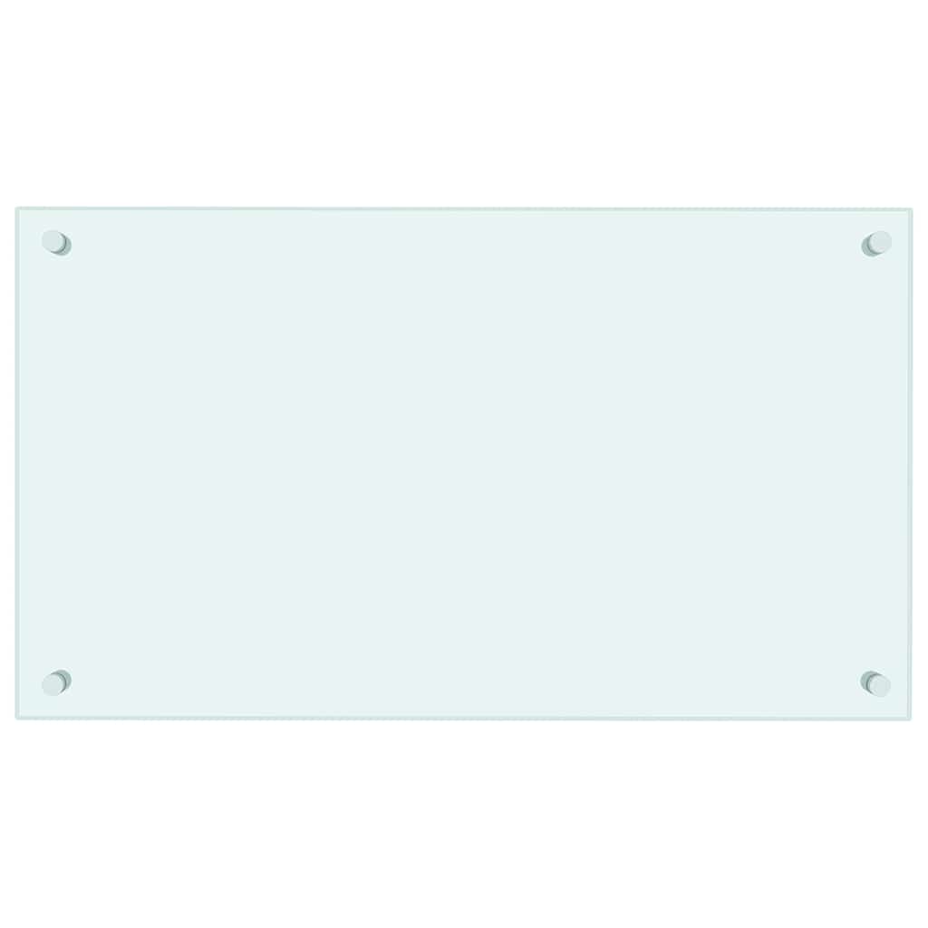 Paraschizzi per Cucina Bianco 70x40 cm in Vetro Temperato - homemem39