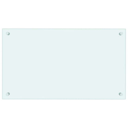 Paraschizzi per Cucina Bianco 70x40 cm in Vetro Temperato - homemem39