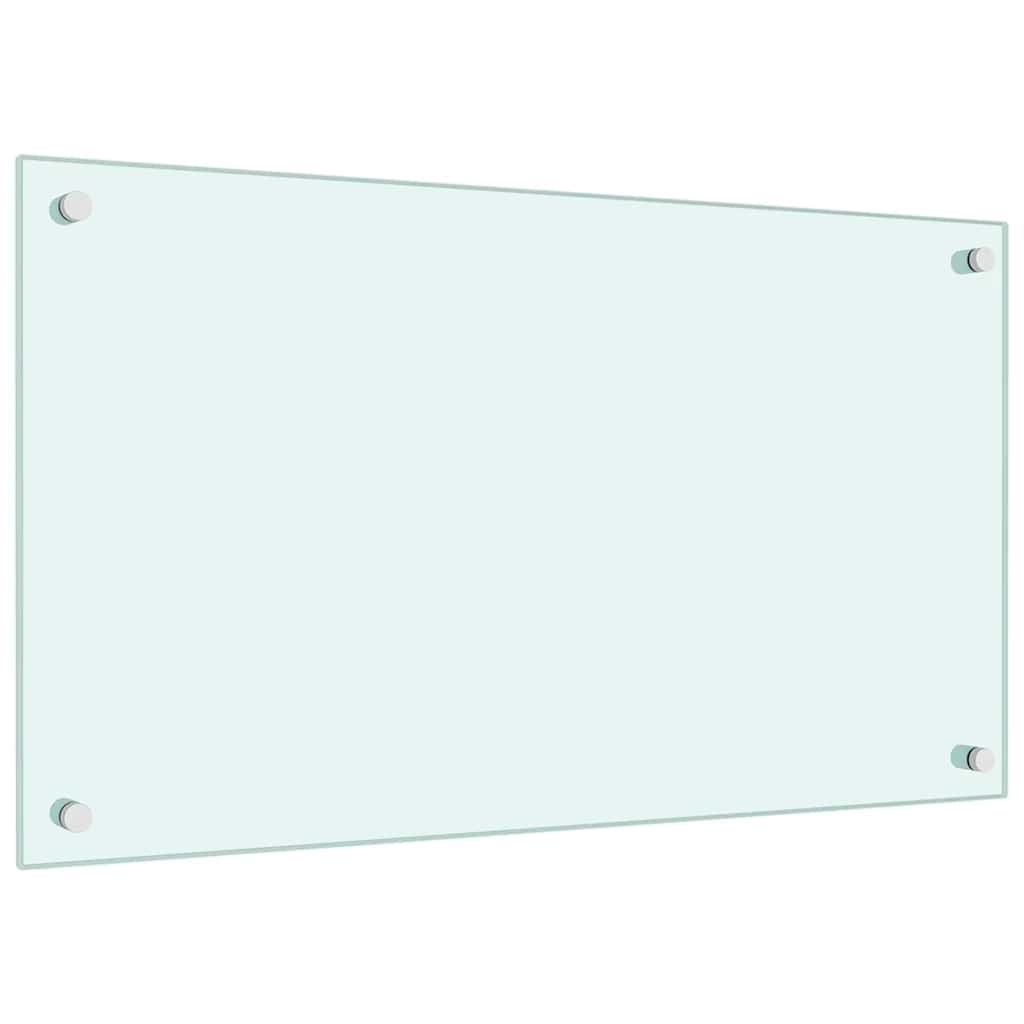 Paraschizzi per Cucina Bianco 70x40 cm in Vetro Temperato - homemem39