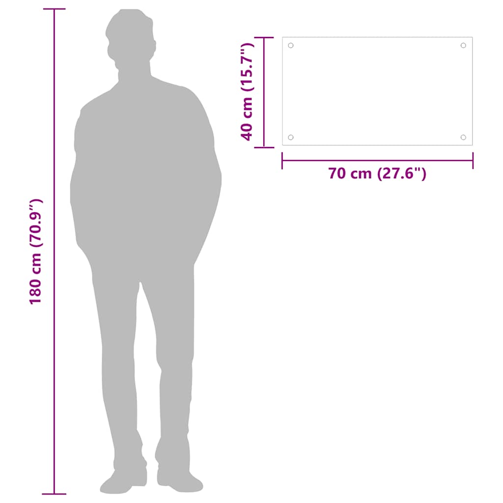 Paraschizzi per Cucina Bianco 70x40 cm in Vetro Temperato - homemem39