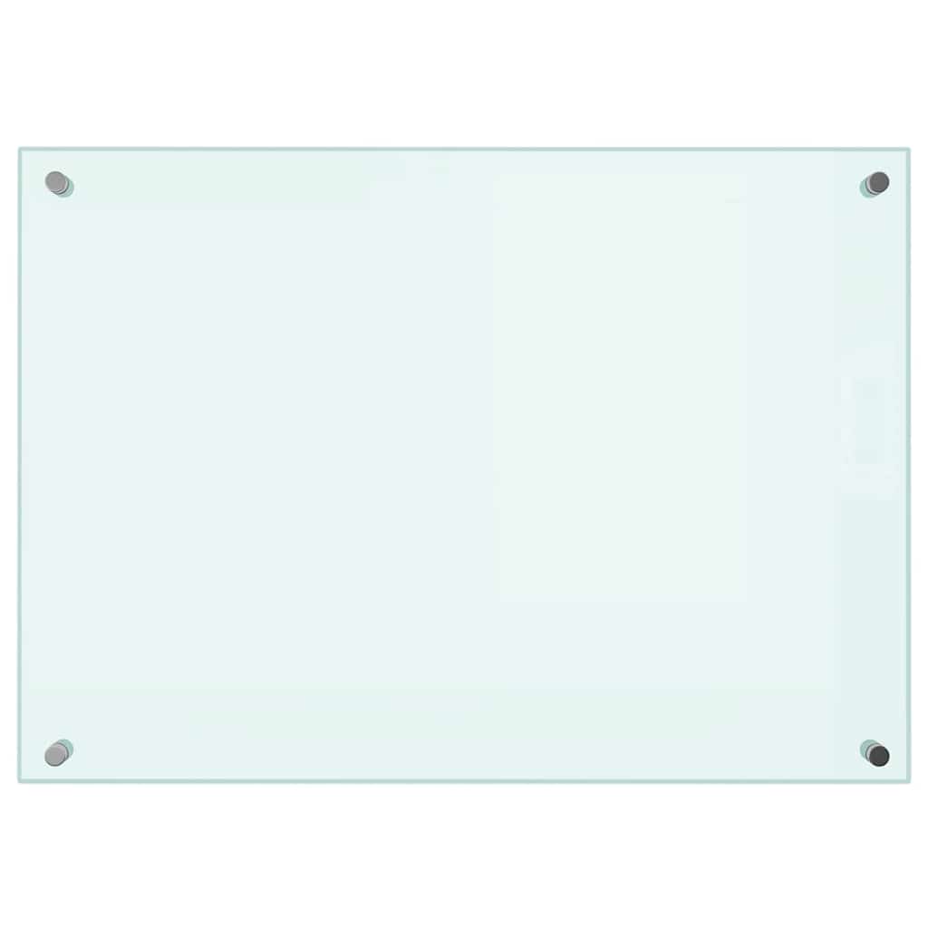 Paraschizzi per Cucina Bianco 70x50 cm in Vetro Temperato - homemem39