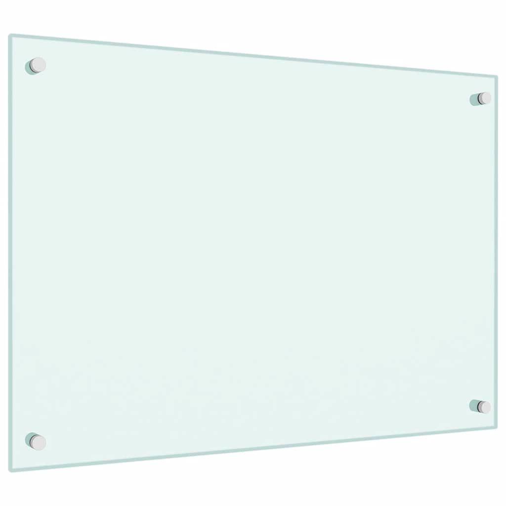 Paraschizzi per Cucina Bianco 70x50 cm in Vetro Temperato - homemem39