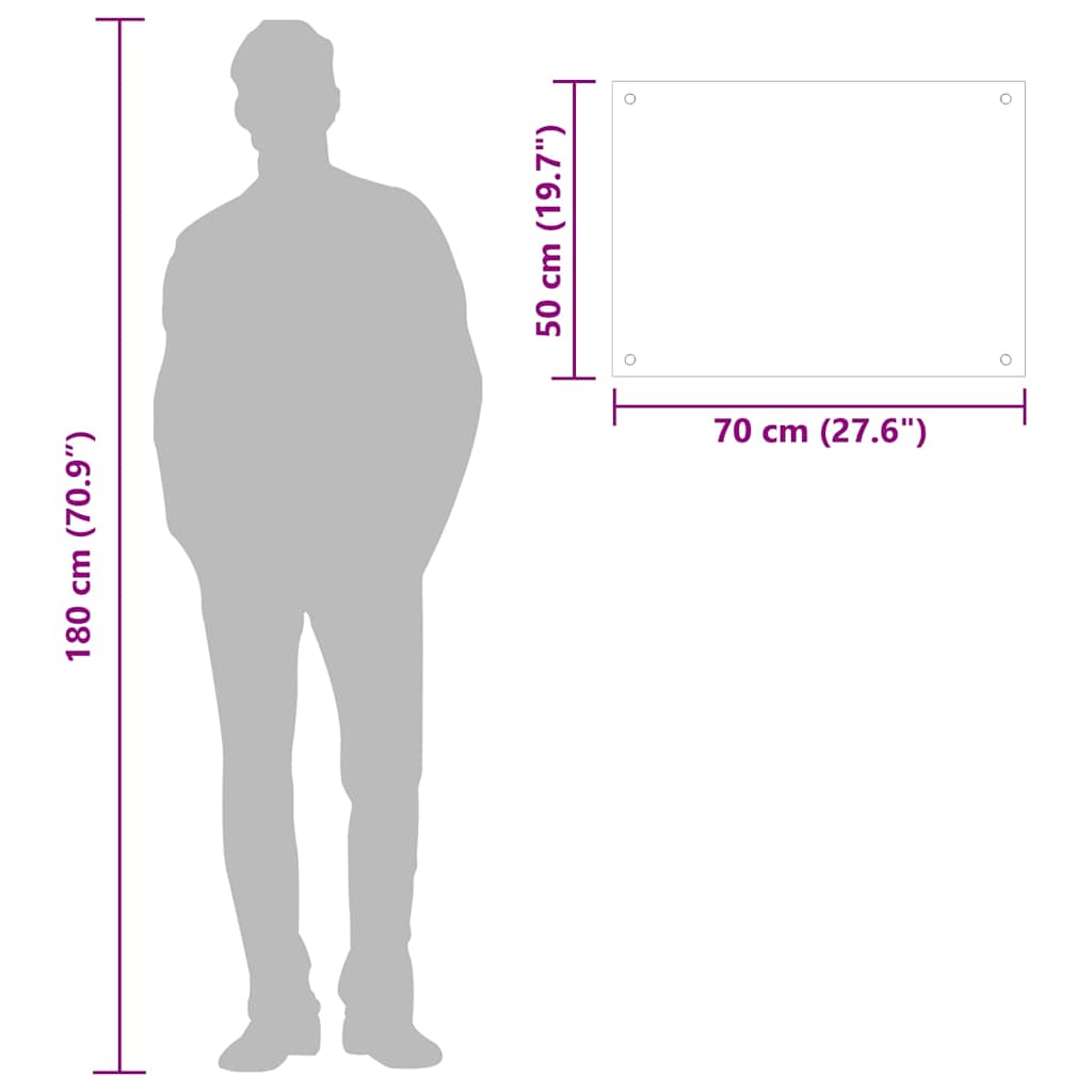 Paraschizzi per Cucina Bianco 70x50 cm in Vetro Temperato - homemem39