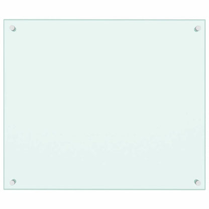 Paraschizzi per Cucina Bianco 70x60 cm in Vetro Temperato - homemem39