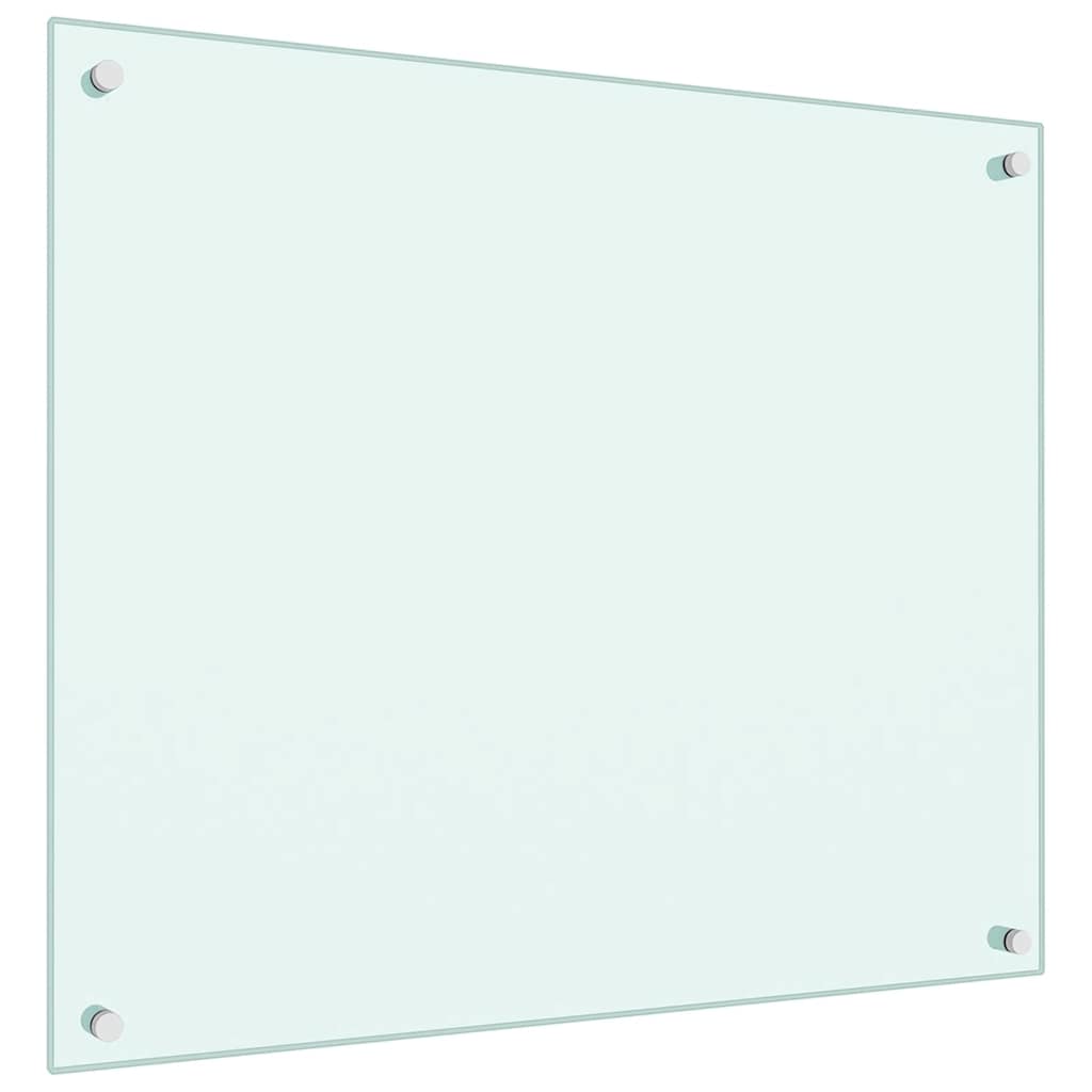 Paraschizzi per Cucina Bianco 70x60 cm in Vetro Temperato - homemem39