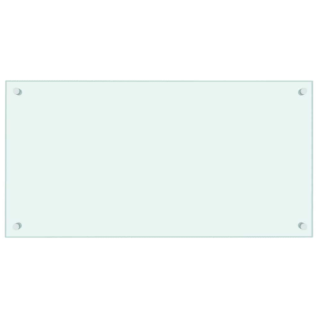 Paraschizzi per Cucina Bianco 80x40 cm in Vetro Temperato - homemem39