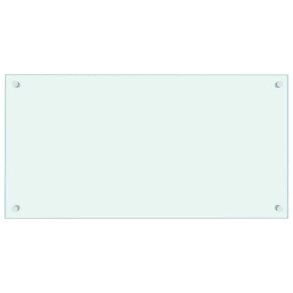 Paraschizzi per Cucina Bianco 80x40 cm in Vetro Temperato - homemem39