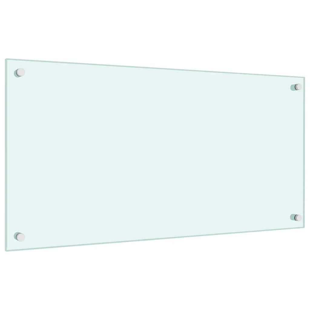 Paraschizzi per Cucina Bianco 80x40 cm in Vetro Temperato - homemem39