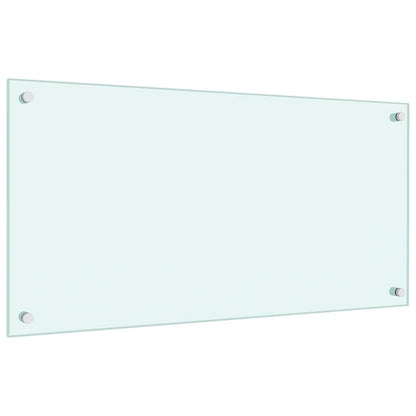 Paraschizzi per Cucina Bianco 80x40 cm in Vetro Temperato - homemem39