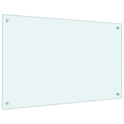 Paraschizzi per Cucina Bianco 80x50 cm in Vetro Temperato - homemem39