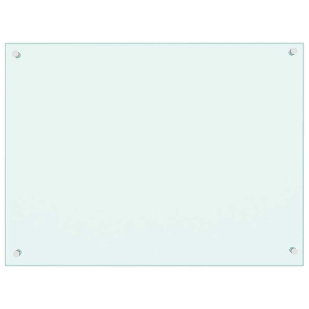 Paraschizzi per Cucina Bianco 80x60 cm in Vetro Temperato - homemem39