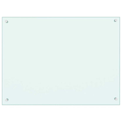 Paraschizzi per Cucina Bianco 80x60 cm in Vetro Temperato - homemem39