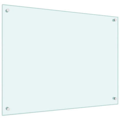 Paraschizzi per Cucina Bianco 80x60 cm in Vetro Temperato - homemem39