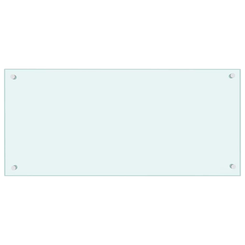 Paraschizzi per Cucina Bianco 90x40 cm in Vetro Temperato - homemem39