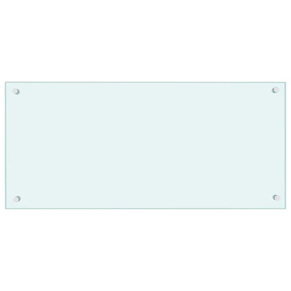 Paraschizzi per Cucina Bianco 90x40 cm in Vetro Temperato - homemem39