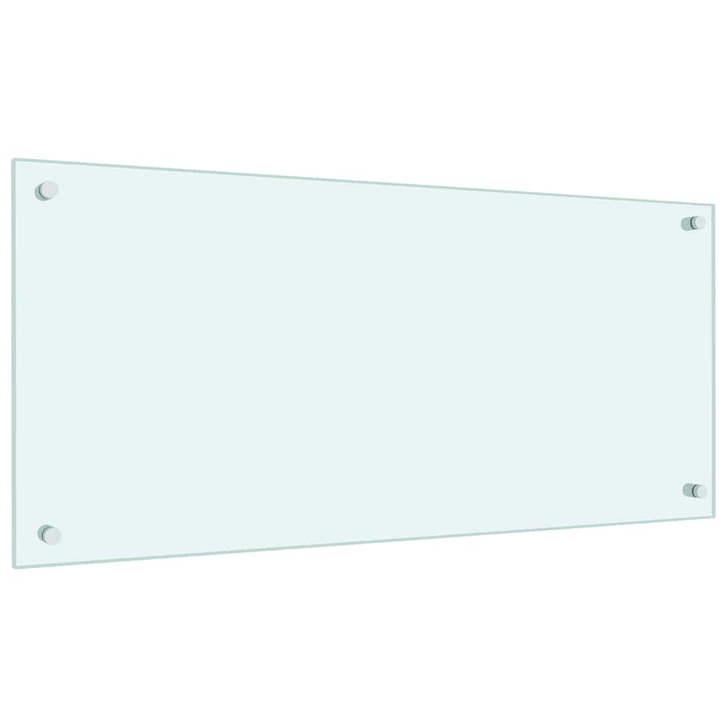 Paraschizzi per Cucina Bianco 90x40 cm in Vetro Temperato - homemem39