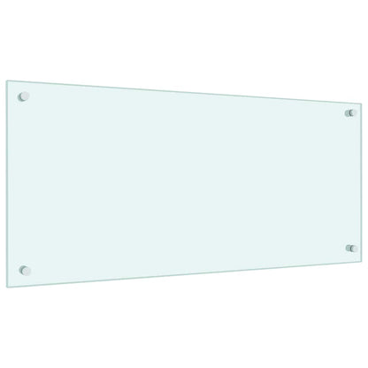 Paraschizzi per Cucina Bianco 90x40 cm in Vetro Temperato - homemem39