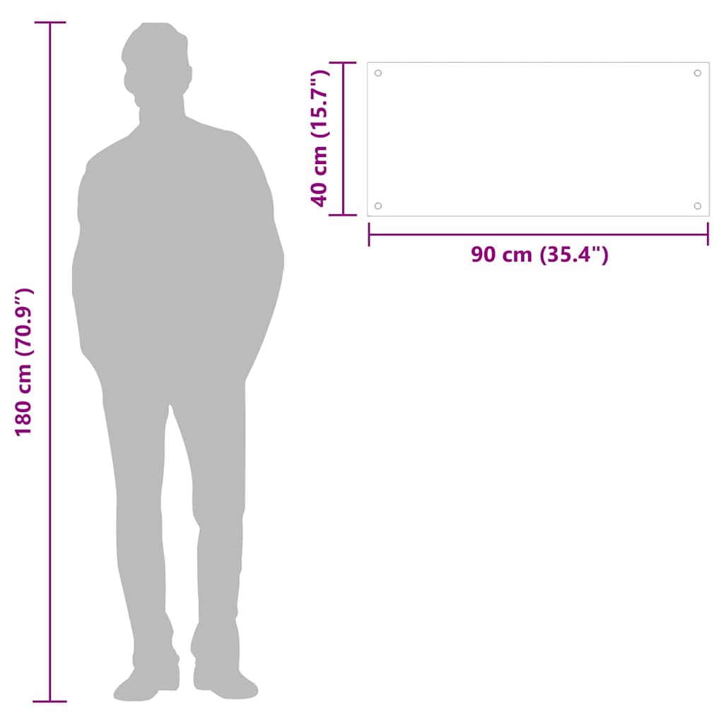 Paraschizzi per Cucina Bianco 90x40 cm in Vetro Temperato - homemem39