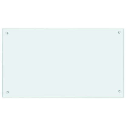 Paraschizzi per Cucina Bianco 90x50 cm in Vetro Temperato - homemem39