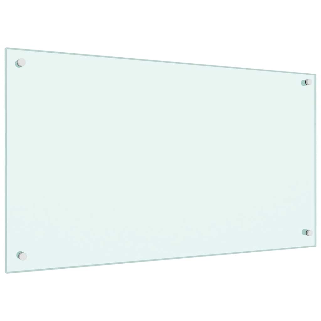 Paraschizzi per Cucina Bianco 90x50 cm in Vetro Temperato - homemem39