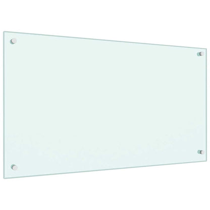 Paraschizzi per Cucina Bianco 90x50 cm in Vetro Temperato - homemem39