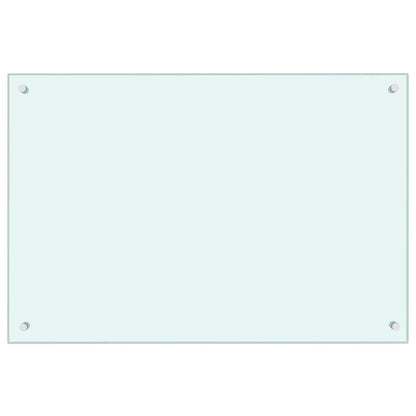 Paraschizzi per Cucina Bianco 90x60 cm in Vetro Temperato - homemem39