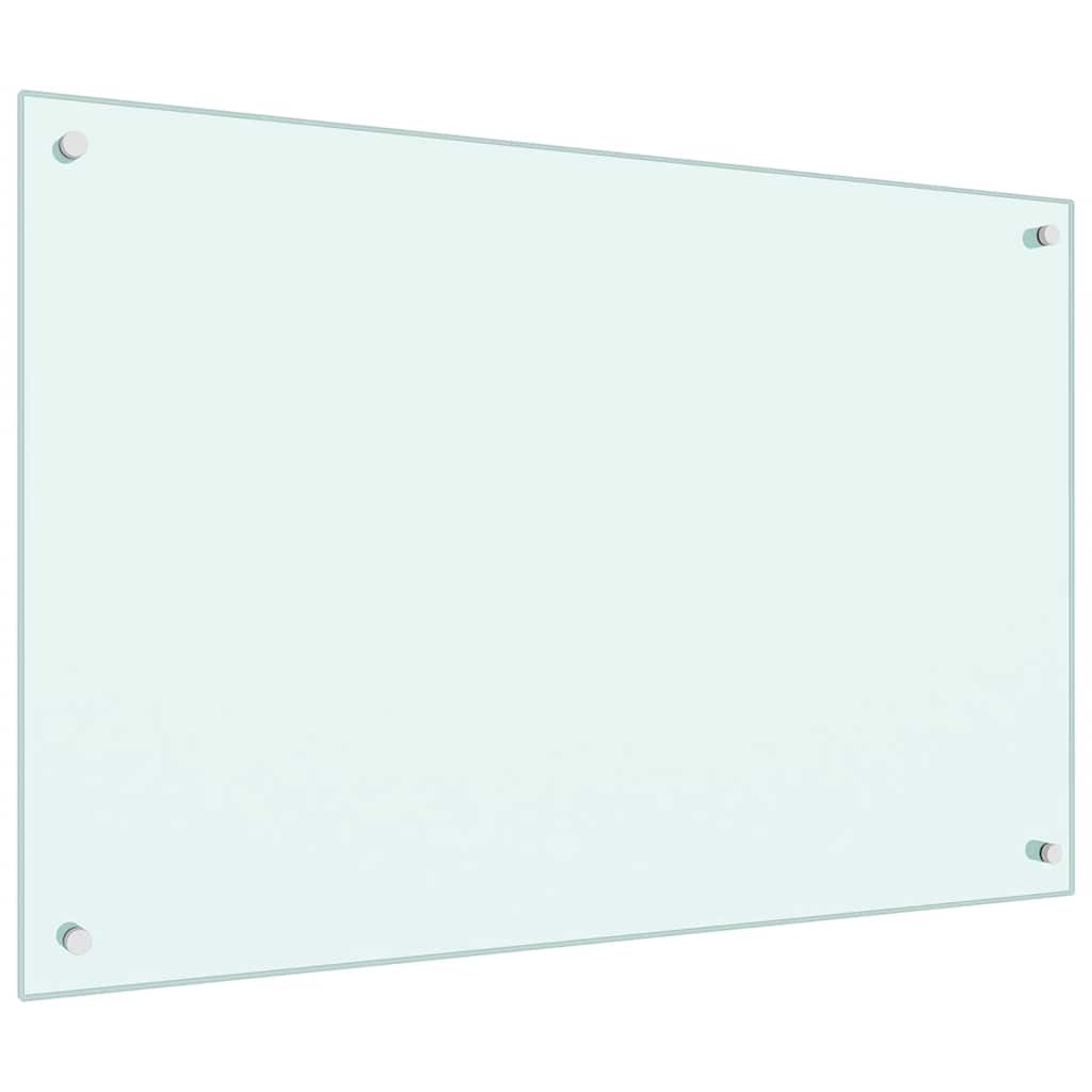 Paraschizzi per Cucina Bianco 90x60 cm in Vetro Temperato - homemem39