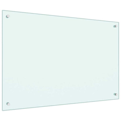 Paraschizzi per Cucina Bianco 90x60 cm in Vetro Temperato - homemem39