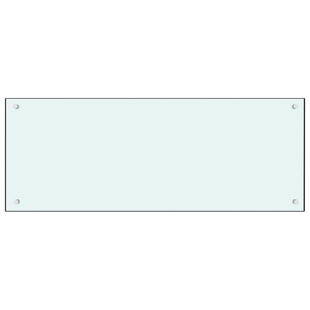 Paraschizzi per Cucina Bianco 100x40 cm in Vetro Temperato - homemem39