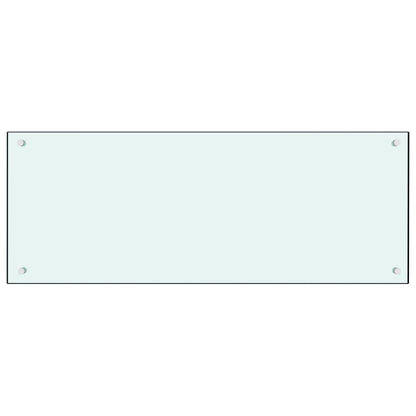Paraschizzi per Cucina Bianco 100x40 cm in Vetro Temperato - homemem39