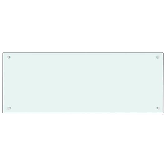Paraschizzi per Cucina Bianco 100x40 cm in Vetro Temperato - homemem39
