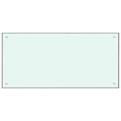 Paraschizzi per Cucina Bianco 100x50 cm in Vetro Temperato - homemem39