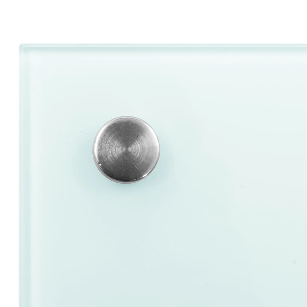 Paraschizzi per Cucina Bianco 100x50 cm in Vetro Temperato - homemem39