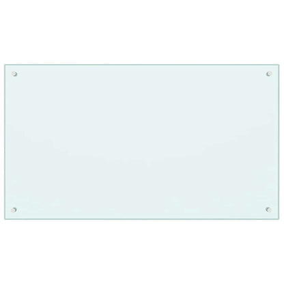 Paraschizzi per Cucina Bianco 100x60 cm in Vetro Temperato - homemem39