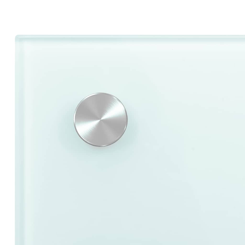 Paraschizzi per Cucina Bianco 100x60 cm in Vetro Temperato - homemem39