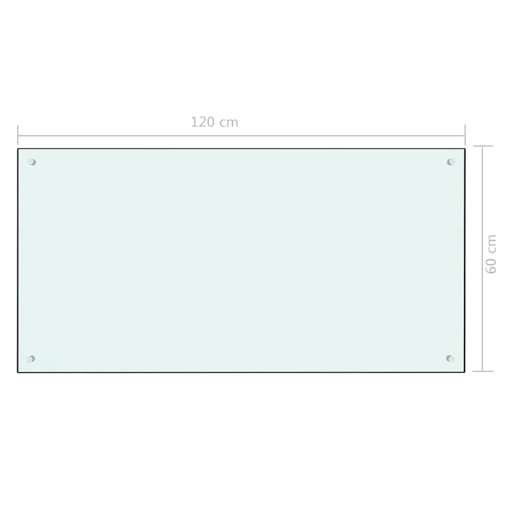 Paraschizzi per Cucina Color Latte 120x60 cm in Vetro Temperato | homemem39