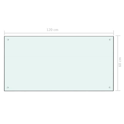 Paraschizzi per Cucina Color Latte 120x60 cm in Vetro Temperato | homemem39
