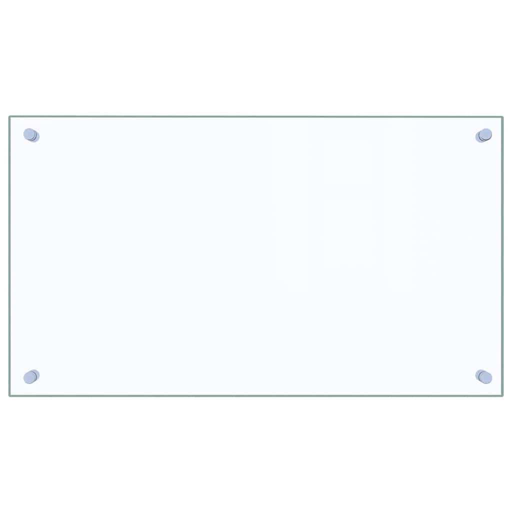 Paraschizzi per Cucina Trasparente 70x40 cm in Vetro Temperato - homemem39