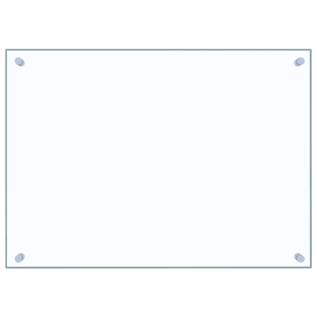 Paraschizzi per Cucina Trasparente 70x50 cm in Vetro Temperato - homemem39