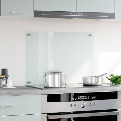 Paraschizzi per Cucina Trasparente 70x50 cm in Vetro Temperato - homemem39