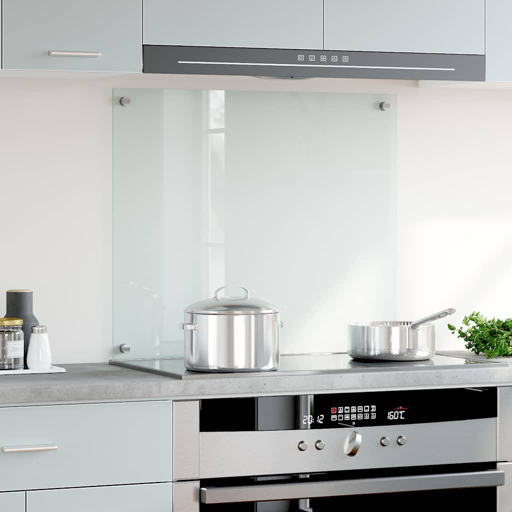 Paraschizzi per Cucina Trasparente 70x60 cm in Vetro Temperato - homemem39