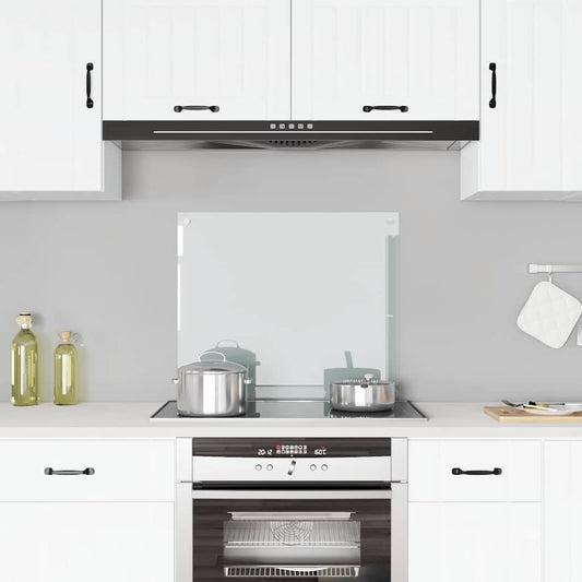 Paraschizzi per Cucina Trasparente 70x60 cm in Vetro Temperato - homemem39