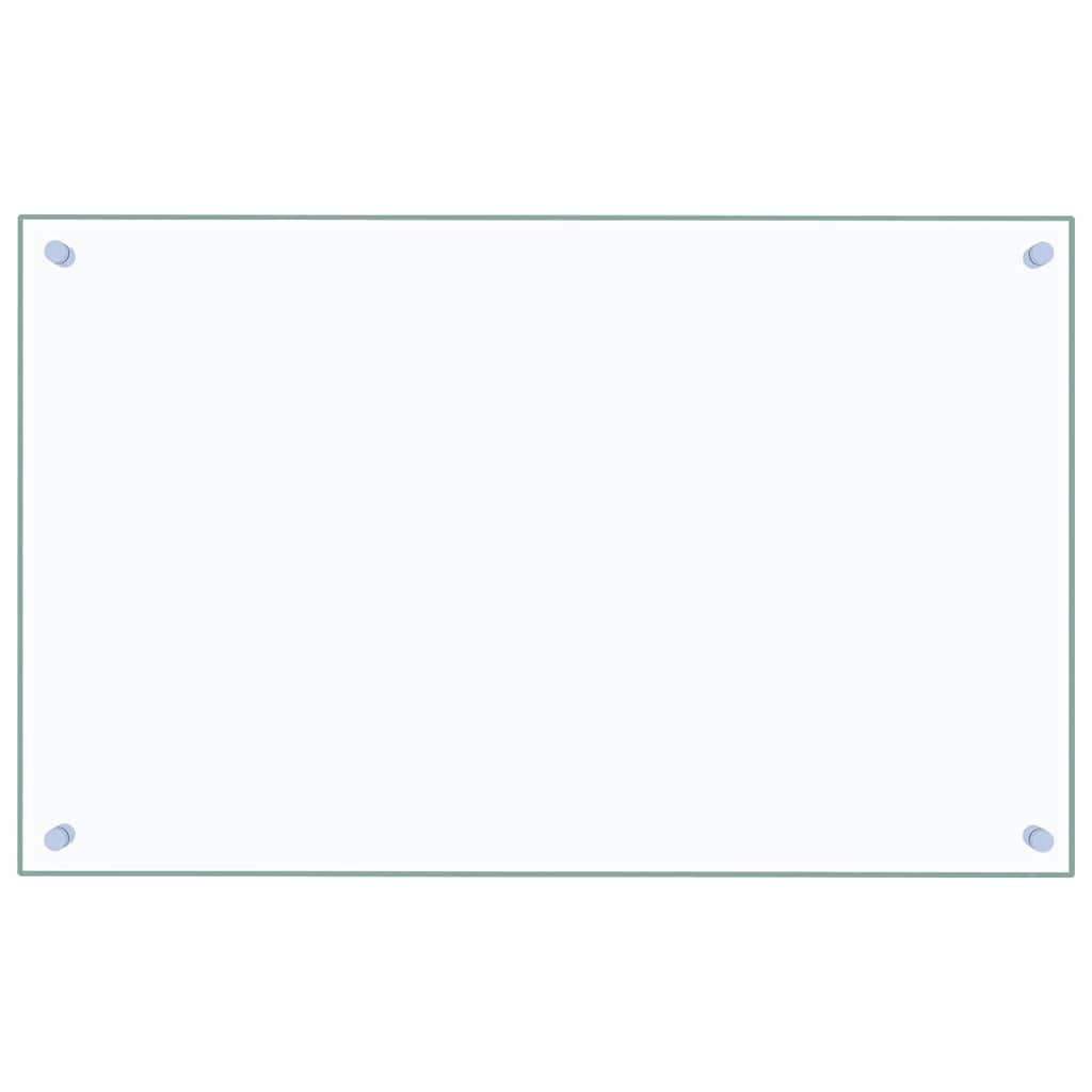 Paraschizzi per Cucina Trasparente 80x50 cm in Vetro Temperato - homemem39