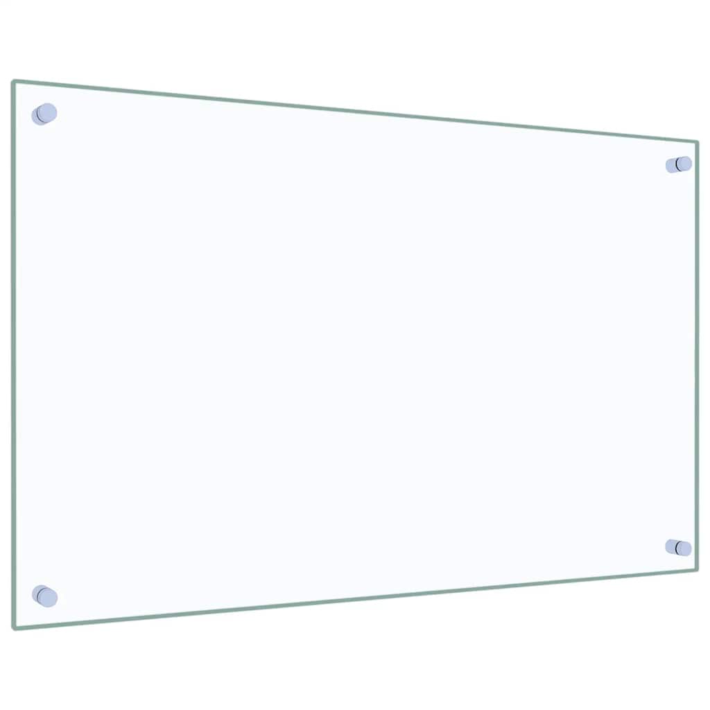 Paraschizzi per Cucina Trasparente 80x50 cm in Vetro Temperato - homemem39