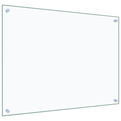 Paraschizzi per Cucina Trasparente 80x60 cm in Vetro Temperato - homemem39