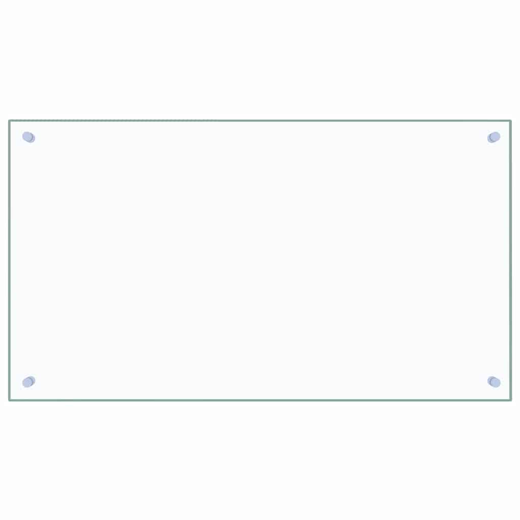 Paraschizzi per Cucina Trasparente 90x50 cm in Vetro Temperato - homemem39