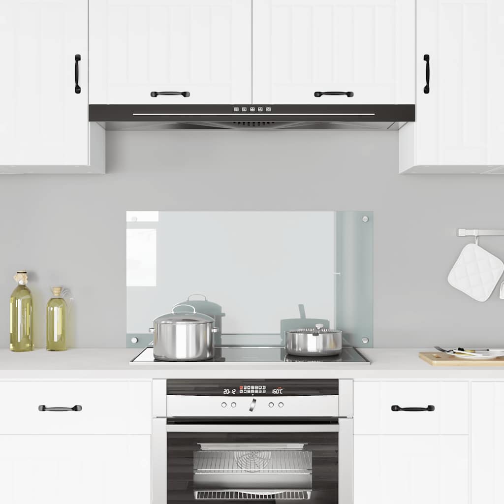 Paraschizzi per Cucina Trasparente 90x50 cm in Vetro Temperato - homemem39