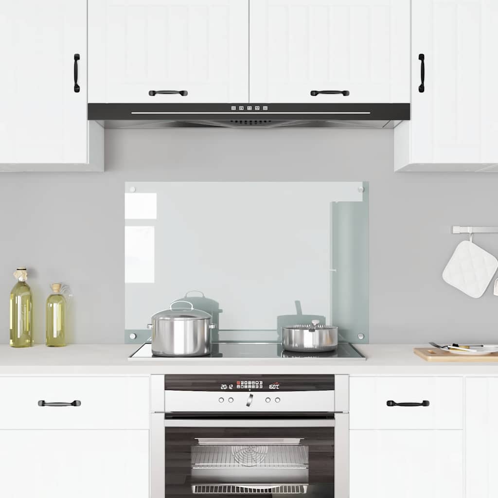 Paraschizzi per Cucina Trasparente 90x60 cm in Vetro Temperato - homemem39