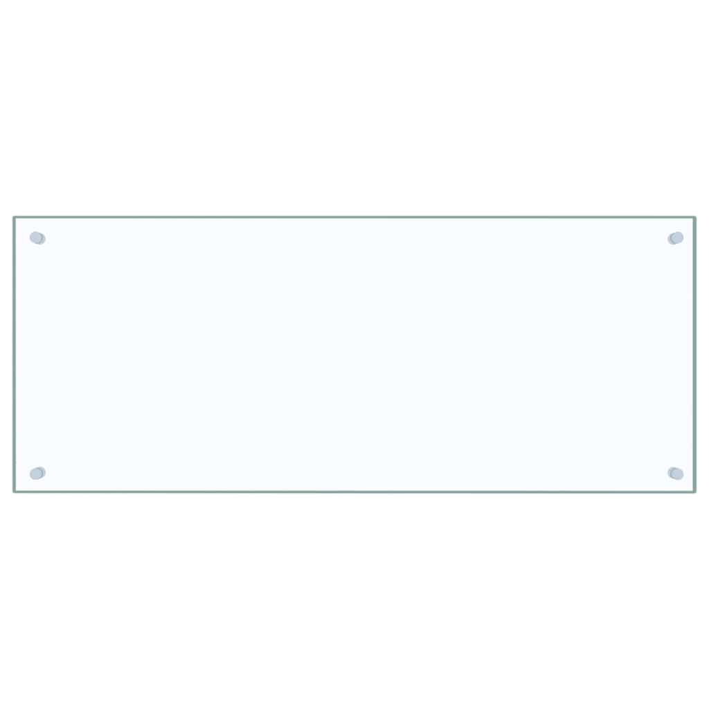 Paraschizzi per Cucina Trasparente 100x40 cm in Vetro Temperato - homemem39